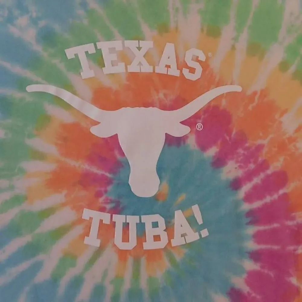 Port and Company Texas Tuba Tie-Dyed Tshirt  Size 3X UT Texas Cotton Tee Great C